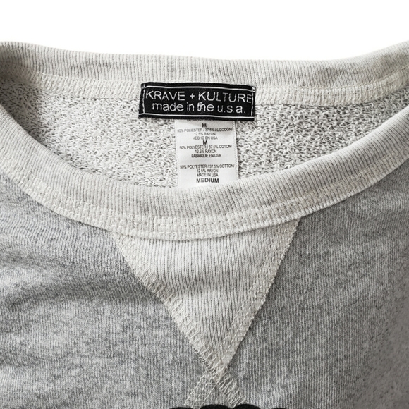 Krave + Kulture Sailor Sweatshirt Longsleeve Pullover Gray Heathered Size Medium - Picture 7 of 12